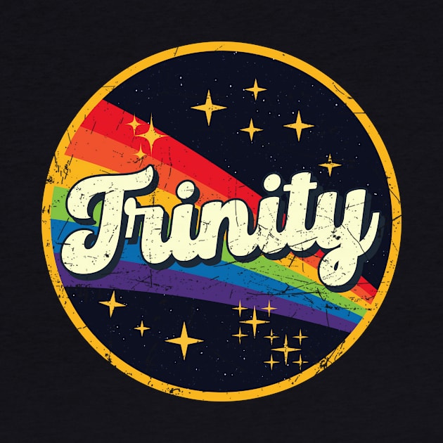 Trinity // Rainbow In Space Vintage Grunge-Style by LMW Art